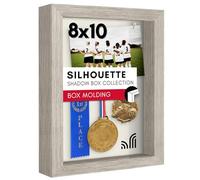 Americanflat Cadre en Bois flotté avec Dos en Lin Doux - Bois Composite avec Verre Poli - 20,3 x 25,4 cm