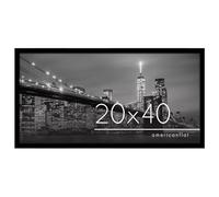 Americanflat Cadre Photo 100x40 cm Noir - Bois MDF avec Vitre Plexi Poli & Matériel de Suspension - Cadre Photo Grand Format 40x100 cm - Suspension Horizontale ou Verticale