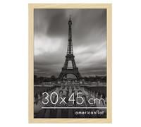 Americanflat Cadre Photo 30x45 cm Chêne Naturel - Cadre 45x30 cm en Bois MDF avec Plexi Poli et Matériel de Suspension - Suspension Horizontale ou Verticale