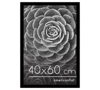 Americanflat Cadre Photo 40x60 cm Noir - Cadre Photo Bois MDF avec Vitre Plexi Poli & Matériel de Suspension -Photo 60x40 cm - Possibilité de Suspension Horizontale ou Verticale