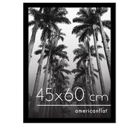 Americanflat Cadre Photo 45x60 cm Noir - Cadre 60x45 cm en Bois MDF avec Plexi Poli et Matériel de Suspension - Suspension Horizontale ou Verticale