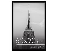 Americanflat Cadre Photo 60x90 cm Noir - Bois MDF avec Vitre Plexi Poli & Matériel de Suspension - Cadre Photo Grand Format 90x60 cm - Suspension Horizontale ou Verticale