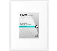 Americanflat Cadre photo blanc de 50,8 x 66 cm, à utiliser comme cadre photo de 28 x 35,6 cm avec passe-partout ou cadre de 50,8 x 66 cm sans passe-partout, cadre photo à bordure fine avec couverture