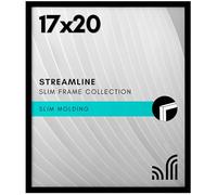 Americanflat Cadre photo noir 43,2 x 50,8 cm - Cadre photo fin avec plexiglas poli - Matériel de suspension inclus pour affichage horizontal et vertical pour mur