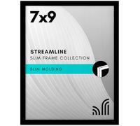 Americanflat Cadre photo noir de 17,8 x 22,9 cm - Cadre photo à bordure fine avec verre résistant aux chocs, matériel de suspension et chevalet pour formats d'affichage horizontal et vertical pour mur