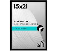 Americanflat Cadre photo noir de 38,1 x 53,3 cm, bordure fine avec plexiglas poli - Matériel de suspension inclus pour affichage horizontal et vertical pour mur