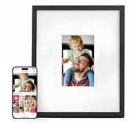 Americanflat Cadre photo numérique WiFi 15,7 cm dans un véritable cadre mat de 38,1 x 45,7 cm - Écran tactile - Envoyer des photos et vidéos via l'application Frameo - Mural ou sur table - Cadeau pour