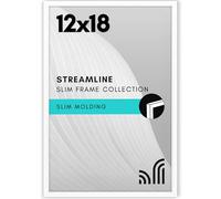 Americanflat Collection Streamline Cadre photo pour affiche 30,5 x 45,7 cm avec plexiglas poli - Bordure fine, pour affichage mural - Matériel de suspension inclus - Blanc