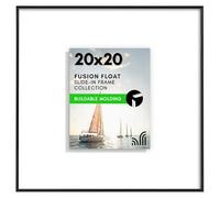 Americanflat Fusion Float Collection Cadre photo flottant 50,8 x 50,8 cm avec plexiglas poli - À utiliser comme cadre de 20 x 25,4 cm avec passe-partout ou cadre de 50,8 x 50,8 cm sans passe-partout -