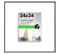 Americanflat Fusion Float Collection Cadre Photo Flottant 61 x 61 cm avec plexiglas Poli - À Utiliser comme Cadre de 28 x 35,6 cm avec Passe-Partout ou Cadre de 61 x 61 cm sans Passe-Partout -