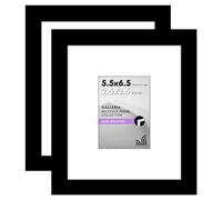 Americanflat Galleria Collection - Lot de 2 cadres photo de 14 x 16,5 cm avec plexiglas poli - À utiliser comme passe-partout ou 14 x 16,5 cm sans passe-partout - Collection Galleria - Galerie pour