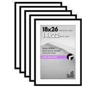 Americanflat Lot de 12,7 cm de cadre photo de 45,7 x 66 cm - Utilisation comme cadre photo de 35,6 x 55,9 cm avec passe-partout ou cadre de 45,7 x 66 cm sans passe-partout - Cadre photo pour collage