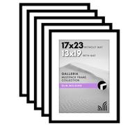 Americanflat Lot de 12,7 x 58,4 cm de couleur noire - Utilisation comme cadre photo de 33 x 48,3 cm avec passe-partout ou cadre de 43 x 58,4 cm sans passe-partout - Cadre photo pour collage avec
