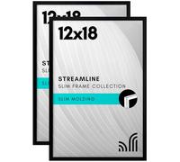 Americanflat Lot de 2 cadres photo de 30,5 x 45,7 cm avec bordure fine en plexiglas poli - Cadre photo mural avec matériel de suspension inclus pour affichage horizontal ou vertical