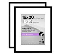Americanflat Lot de 2 cadres pour affiche de 40,6 x 50,8 cm, à utiliser comme cadre photo de 27,9 x 35,6 cm avec passe-partout, matériel de suspension en dents de scie pour affichage horizontal ou