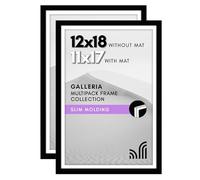 Americanflat Lot de 2 cadres pour poster 30,5 x 45,7 cm avec plexiglas poli, utilisation comme cadre 11x17 pouces avec tapis ou cadre 30,5 x 45,7 cm sans tapis - Collection