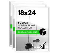 Americanflat Lot de 3 cadres pour poster 45,7 x 61 cm avec couverture avant polie Cadre photo coulissant avec moulure construire Collection