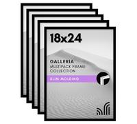 Americanflat Lot de 5 cadres muraux pour affiche 45,7 x 61 cm - Avec plexiglas poli et matériel de suspension - Affichage horizontal ou vertical - Pour collage mural - Noir