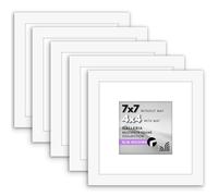 Americanflat Lot de 5 cadres photo de 12,7 x 17,8 cm - Utilisation comme cadre photo de 10,2 x 10,2 cm avec passe-partout ou cadre de 17,8 x 17,8 cm sans passe-partout - Cadre photo collage décoration