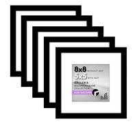 Americanflat Lot de 5 cadres photo de 20,3 x 20,3 cm - Utilisation comme cadre photo de 12,7 x 12,7 cm avec passe-partout ou cadre de 20,3 x 20,3 cm sans passe-partout - Cadre photo de collage avec