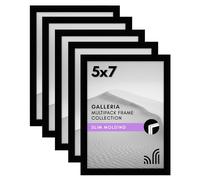 Americanflat Lot de cadres photo de 12,7 x 17,8 cm - Décoration murale pour collage avec couverture en plexiglas, matériel de suspension et chevalet - Cadre mural pour décoration murale ou de table -