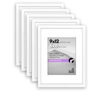 Americanflat Lot de cadres photo de 22,7 x 30,5 cm - Utilisation comme cadre photo de 15,2 x 20,3 cm avec passe-partout ou cadre de 22,9 x 30,5 cm sans passe-partout - Décoration murale avec