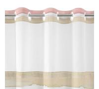 Americanflat Rideau de Douche sans Crochets - Rideau de Douche Abstrait résistant à l'eau avec Panneau Transparent, Doublure à Clipser et œillets - 100% Polyester - Rideaux de Salle de Bain rayés