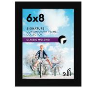 Americanflat Signature Collection Cadre photo de 15,2 x 20,3 cm avec verre incassable - Cadre photo en bois d'ingénierie - Cadre photo à poser sur une table ou un mur - Noir