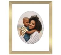 Americanflat Signature Collection Cadre photo de 20,3 x 25,4 cm avec insert passe-partout ovale et verre résistant aux chocs - Cadre photo pour affichage mural - Cadre photo de 28 x 35,6 cm sans