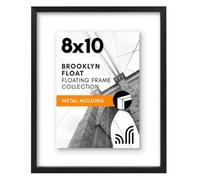Americanflat Signature Float Collection Cadre photo flottant en aluminium avec verre résistant aux chocs - À utiliser comme cadre photo de 12,7 x 17,8 cm ou affichage photo de 20,3 x 25,4 cm