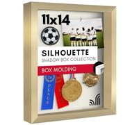 Americanflat Silhouette Collection Cadre boîte avec Verre résistant aux Chocs pour Table et Mur Doré avec Dos en Feutre Doux 27,9 x 35,6 cm