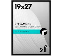 Americanflat Streamline Collection Cadre photo avec plexiglas poli 48,3 x 68,6 cm - Cadre photo à bordure fine pour affichage mural - Matériel de suspension inclus - Noir