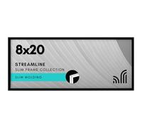 Americanflat Streamline Collection Cadre photo de 20,3 x 50,8 cm avec plexiglas poli - Cadre photo à bordure fine pour affichage mural - Matériel de suspension inclus - Noir