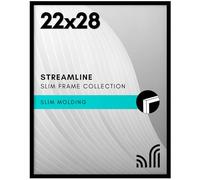 Americanflat Streamline Collection Cadre photo pour affiche 55,9 x 71,1 cm avec plexiglas poli - Cadre photo à bordure fine pour affichage mural - Matériel de suspension inclus - Noir