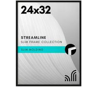Americanflat Streamline Collection Cadre photo pour affiche 61 x 81,3 cm avec plexiglas poli - Cadre photo à bordure fine pour affichage mural - Matériel de suspension inclus - Noir