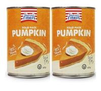 America's Finest, Pumpkin Puree - 100% Pure Pumpkin - 425g Tin, Pack of 2