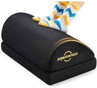 AMERIERGO Repose Pieds Adjustable - Repose-pied sous Table avec 2 Adjustable Hauteur, Ergonomique Repose Pied avec un Fond non Glissable, Coussin Repose-pieds avec une housse lavable et repspirable