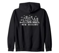 Amerika Louisiane Skyline La Nouvelle-Orléans Silhouette Sweat à Capuche