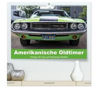 Amerikanische Oldtimer - Vintage US Cars auf Hamburgs Straßen (hochwertiger Premium Wandkalender 2026 DIN A2 quer), Kunstdruck in Hochglanz: Klassische US-amerikanische Oldtimer auf Hamburgs Straßen.