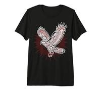 Amérindien à Queue Rouge Faucon et Soleil Nature T-Shirt Haut de Gamme