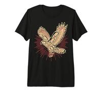 Amérindien à Queue Rouge Faucon et Soleil Nature T-Shirt Haut de Gamme