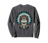 Amérindien, Loup, Tribal, bohème, amérindien Sweatshirt