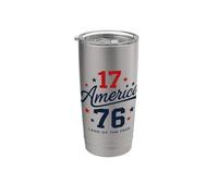 Amérique 1776 Terre de la liberté Gobelet isotherme en acier inoxydable double paroi