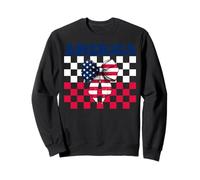Amérique 4 Juillet USA Drapeau américain Patriotique Fille Maman Sweatshirt