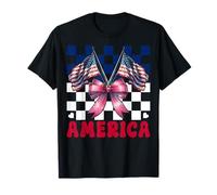 Amérique 4 Juillet USA Drapeau américain Patriotique Fille Maman T-Shirt