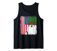Amérique Algérie Demi Drapeau American Algerian Heritage Débardeur