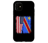 Amérique Congo Demi Drapeau American Congolese Pride Jersey Coque pour iPhone 11