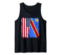 Amérique Congo Demi Drapeau American Congolese Pride Jersey Débardeur