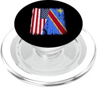 Amérique Congo Demi Drapeau American Congolese Pride Jersey PopSockets PopGrip pour MagSafe