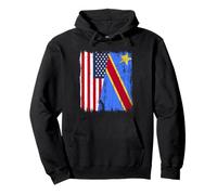 Amérique Congo Demi Drapeau American Congolese Pride Jersey Sweat à Capuche